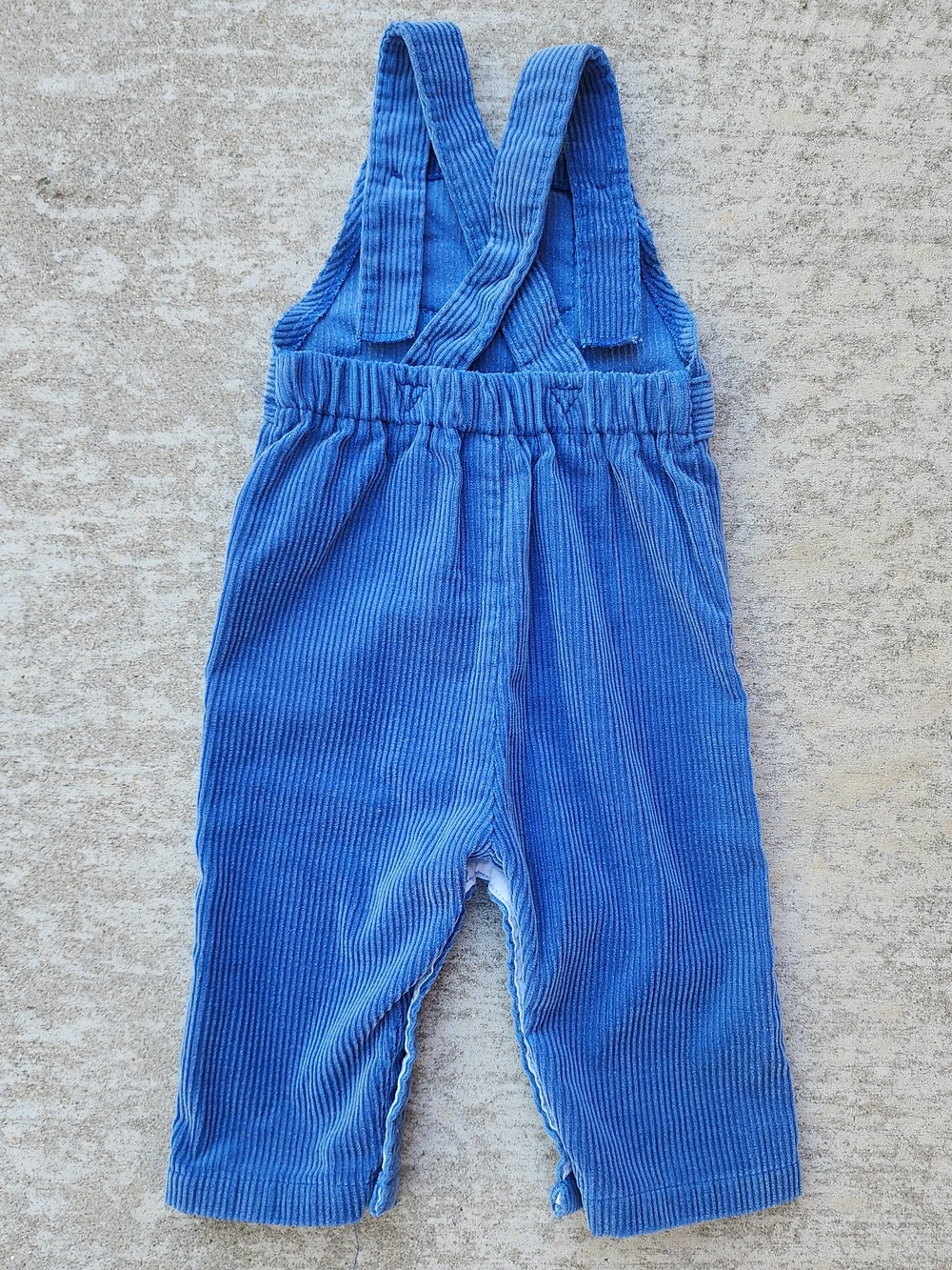 Vintage Health-tex Blue Corduroy Kids Overalls Arrow Appliqués Embroidery, 12M‎